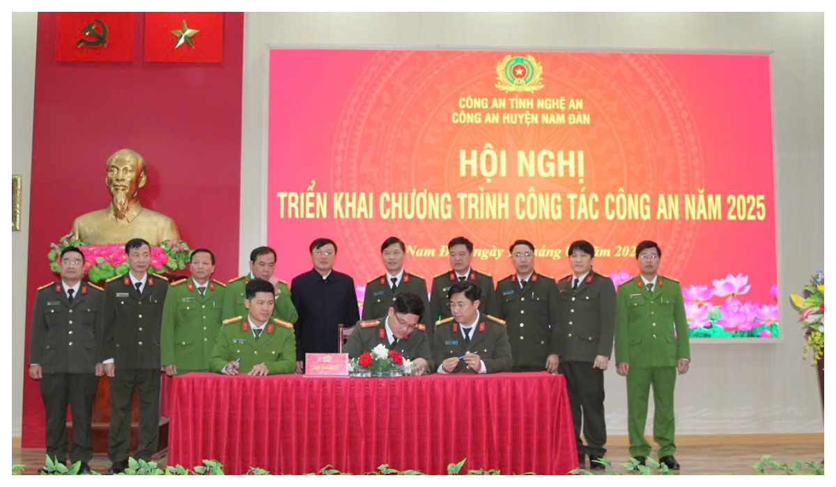 Công an huyện Nam Đàn triển khai chương trình công tác năm 2025