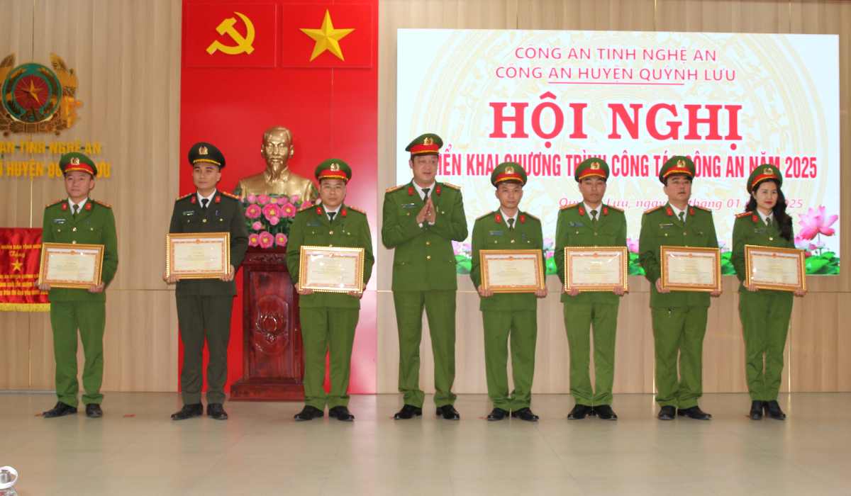 Công an huyện Quỳnh Lưu triển khai chương trình công tác năm 2025
