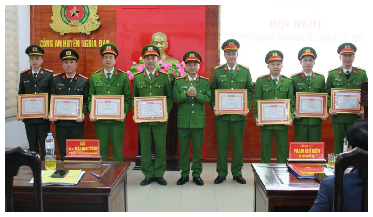 Công an huyện Nghĩa Đàn triển khai chương trình công tác năm 2025