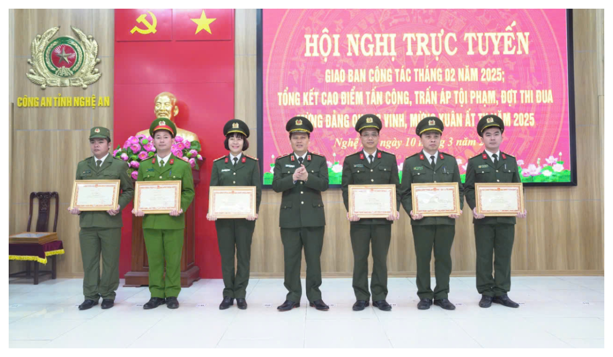 Giao ban công tác tháng 02/2025 và tổng kết đợt cao điểm tấn công, trấn áp tội phạm