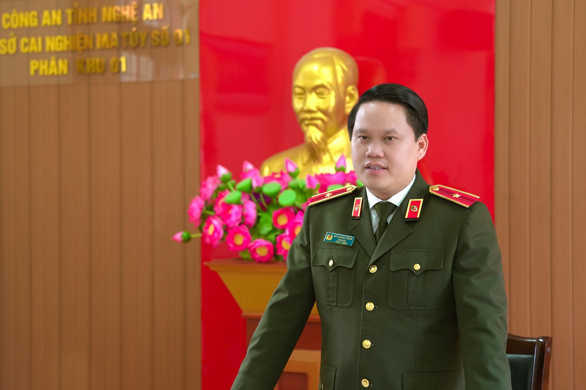 Đồng chí Thiếu tướng Bùi Quang Thanh, Ủy viên Ban Thường vụ Tỉnh ủy, Bí thư Đảng ủy, Giám đốc Công an tỉnh phát biểu chỉ đạo tại buổi làm việc