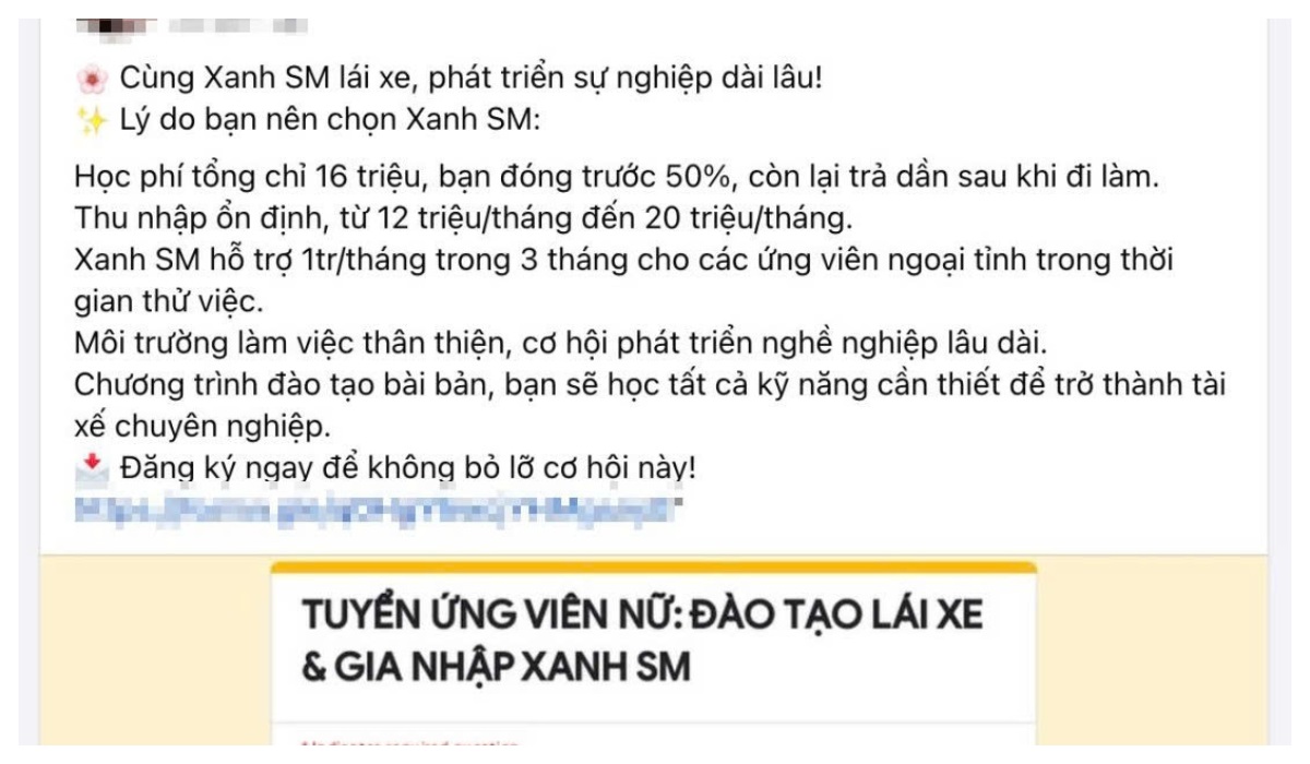 Cảnh giác hình thức giả mạo hãng Taxi tuyển dụng tài xế