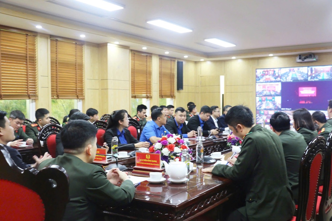 Tại điểm cầu Công an tỉnh Nghệ An