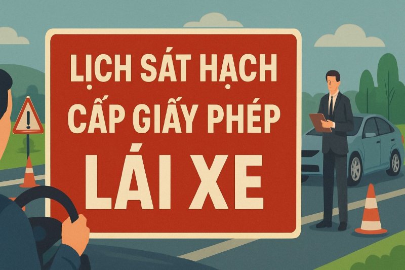 Thông báo kỳ sát hạch lái xe ngày 05/6/2025