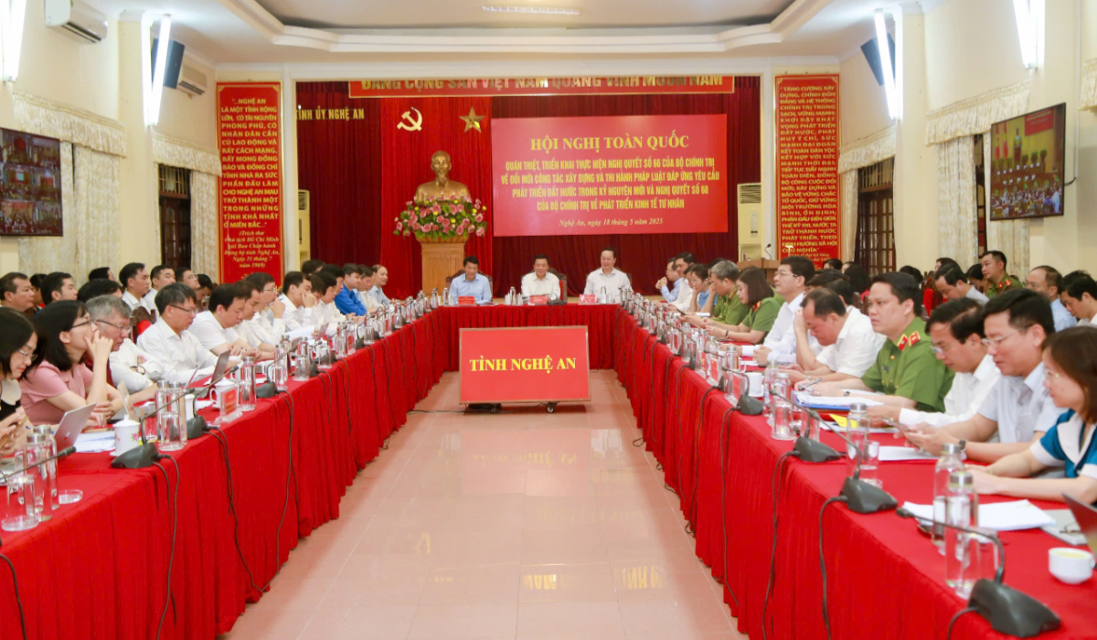 Hội nghị toàn quốc quán triệt, triển khai thực hiện Nghị quyết số 66 và Nghị quyết số 68 của Bộ Chính trị