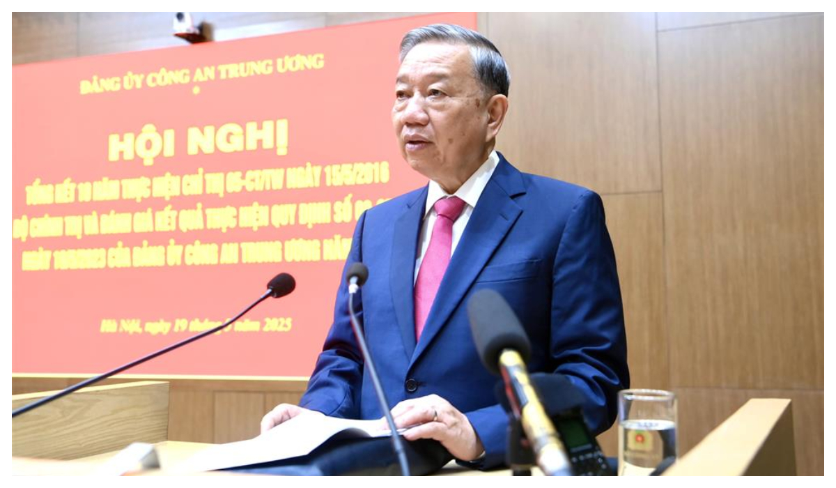 Toàn văn phát biểu của Tổng Bí thư Tô Lâm tại Hội nghị Tổng kết 10 năm thực hiện Chỉ thị số 05 của Bộ Chính trị trong CAND