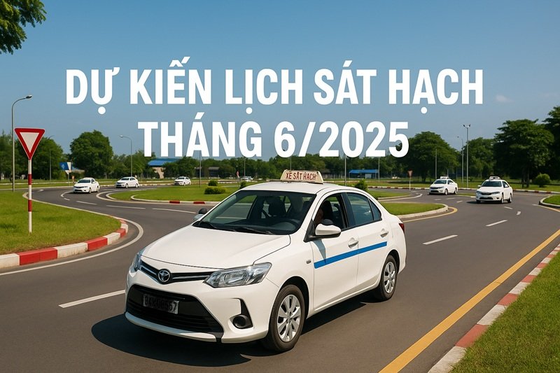 Thông báo dự kiến lịch sát hạch lái xe tháng 6/2025