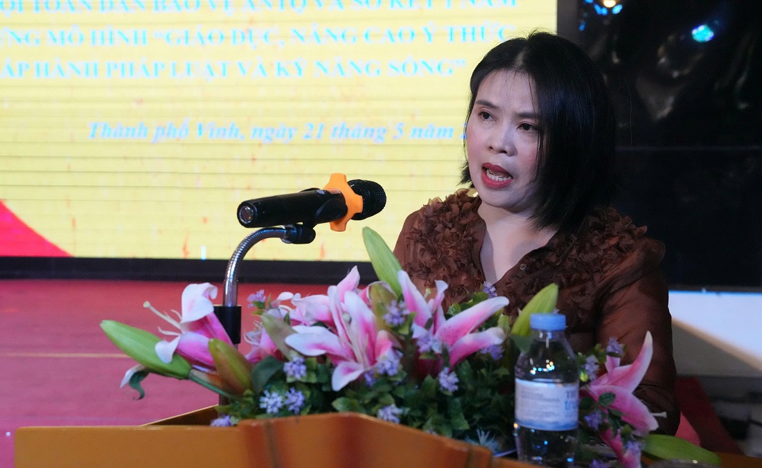 Ban Giám hiệu nhà trường phát biểu tại Hội nghị