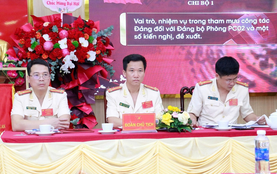 Đoàn chủ tịch làm việc tại Đại hội