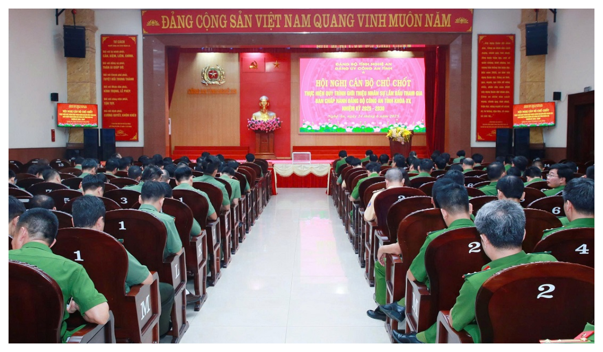 Tổ chức các Hội nghị để thực hiện quy trình giới thiệu nhân sự lần đầu tham gia BCH Đảng bộ và UBKT Đảng ủy Công an tỉnh khóa XV