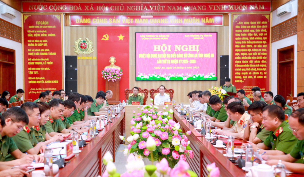 Duyệt nội dung Đại hội đại biểu Đảng bộ Công an tỉnh Nghệ An lần thứ XV, nhiệm kỳ 2025 - 2030