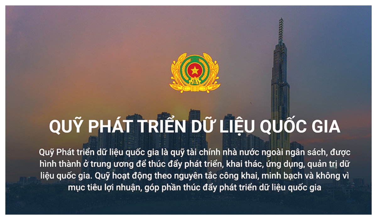 Bộ Công an quản lý Quỹ Phát triển dữ liệu quốc gia
