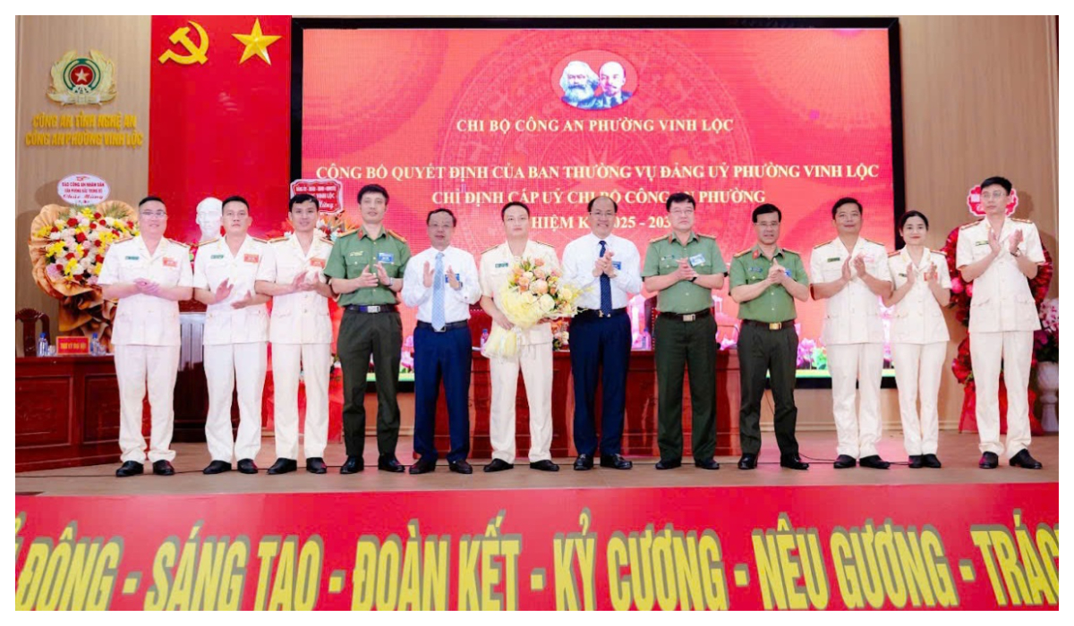 Đại hội Chi bộ Công an phường Vinh Lộc lần thứ I, nhiệm kỳ 2025 - 2030