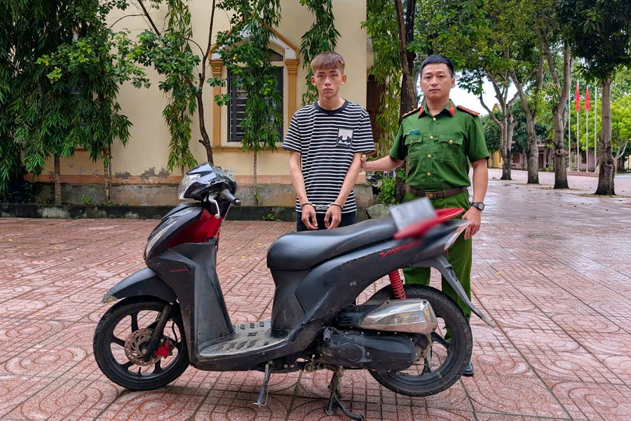 Bắt đối tượng trộm cắp xe đã mang tiền án