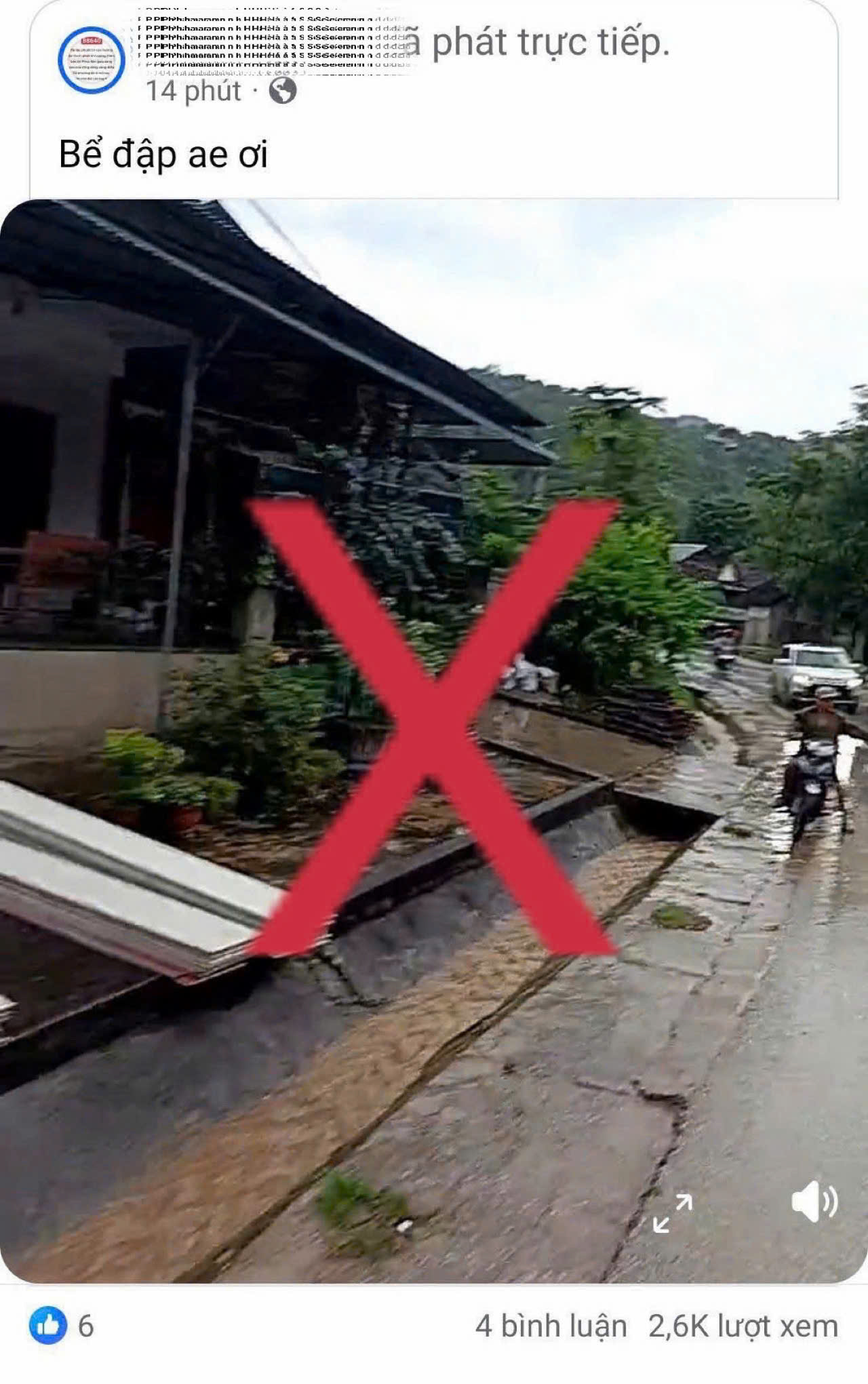 Các bài viết tung tin đồn thất thiệt vỡ đập Thủy điện được các đối tượng đăng tải trên trang cá nhân
