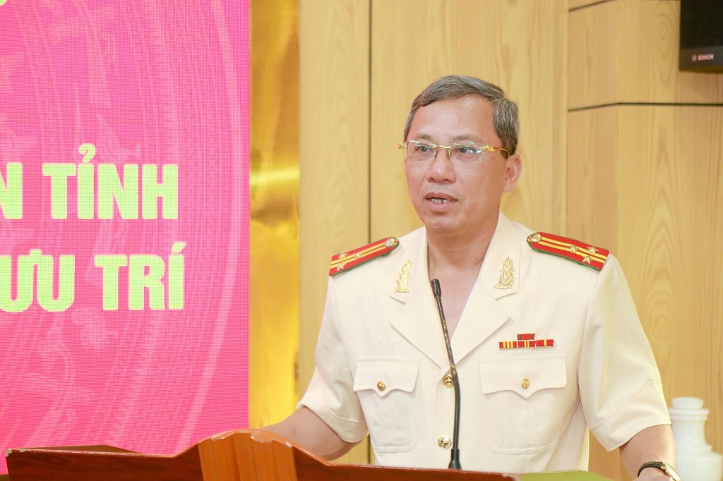 Đại diện cho các đồng chí nghỉ công tác đợt này, đồng chí Thượng tá Hoàng Duy Hà, Phó Trưởng phòng Cảnh sát Quản lý hành chính về trật tự xã hội phát biểu thể hiện quyết tâm tiếp tục phát huy truyền thống vẻ vang của lực lượng Công an nhân dân, gương mẫu, tích cực tham gia, đóng góp tâm, sức vào công tác giữ gìn an ninh, trật tự tại địa bàn dân cư.
