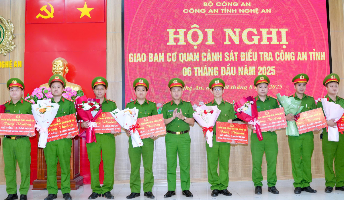 Giao ban Cơ quan Cảnh sát điều tra Công an tỉnh 06 tháng đầu năm 2025