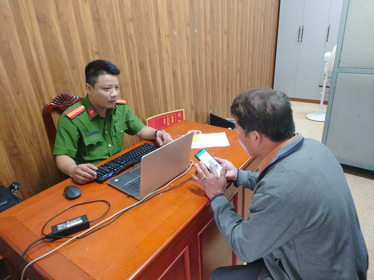Ông H. trình bày sự việc với Cơ quan Công an 