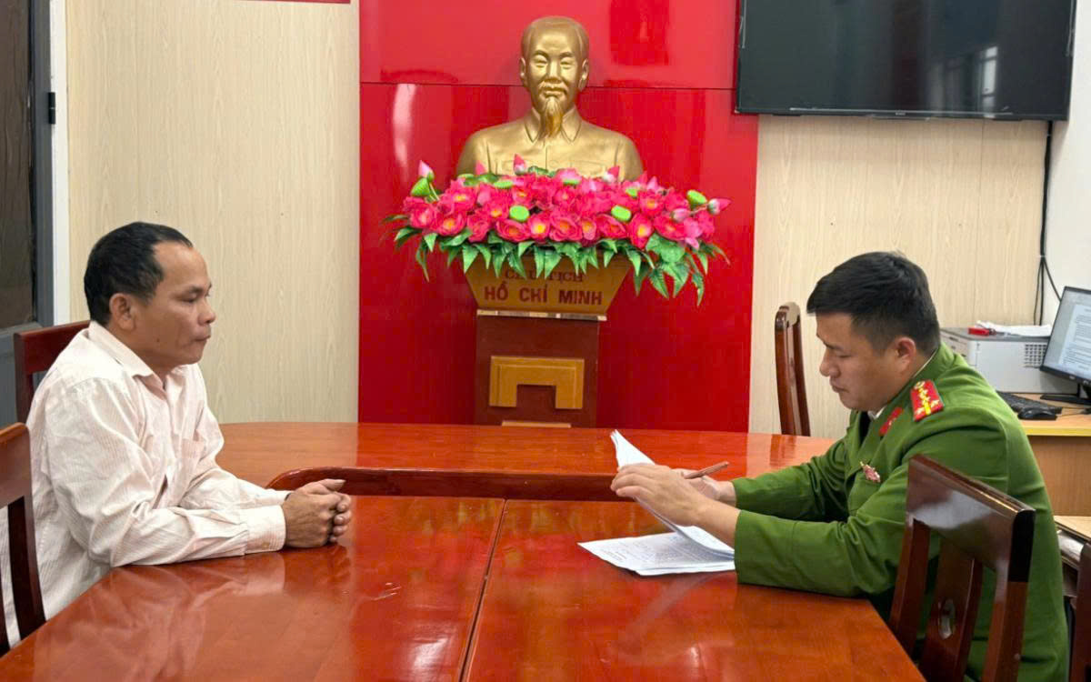 Công an xã Lương Sơn nhanh chóng xác minh, triệu tập đối tượng hành hung tài xế xe buýt