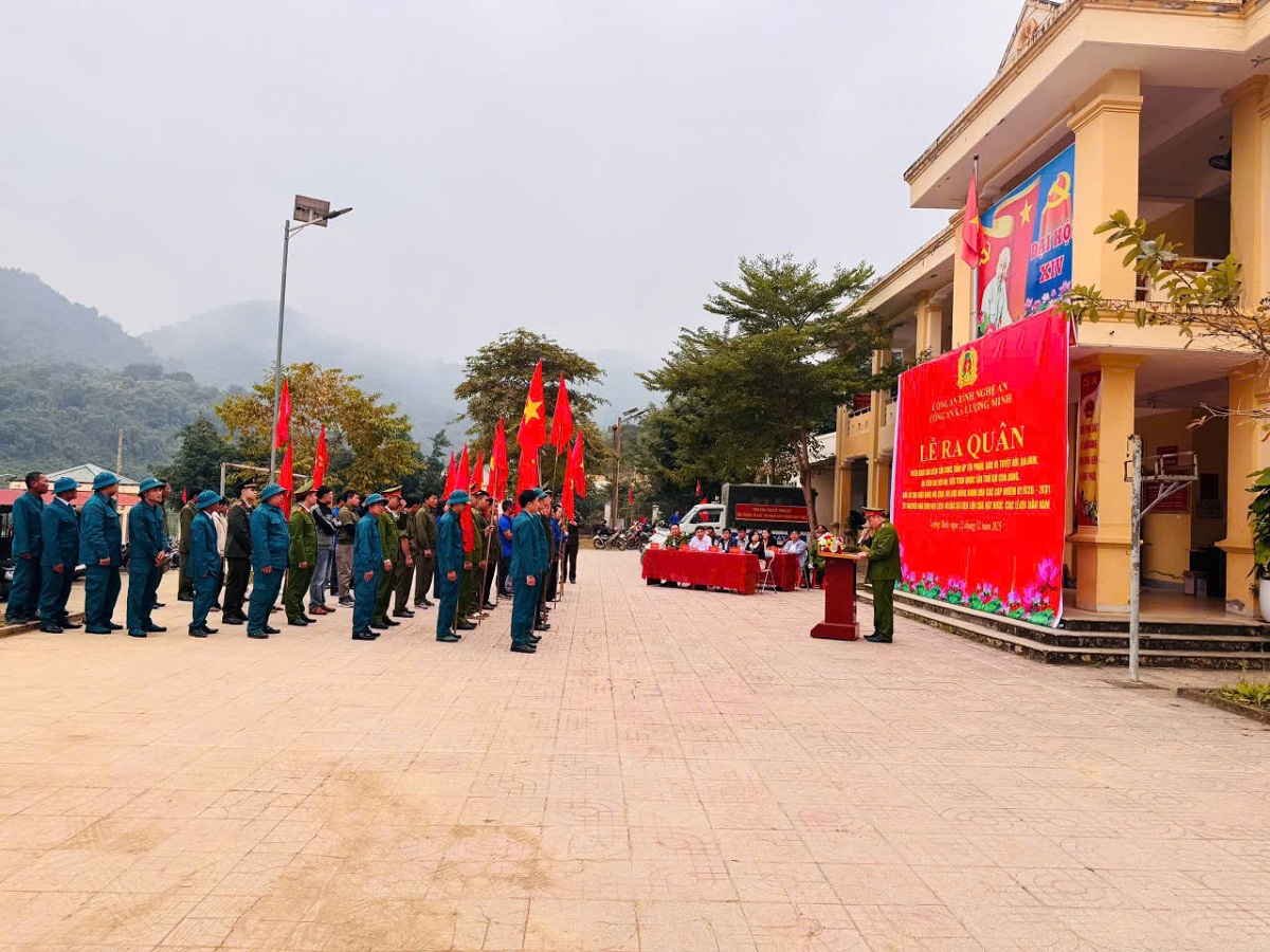 Công an xã Lượng Minh: Ra quân cao điểm tấn công, trấn áp tội phạm