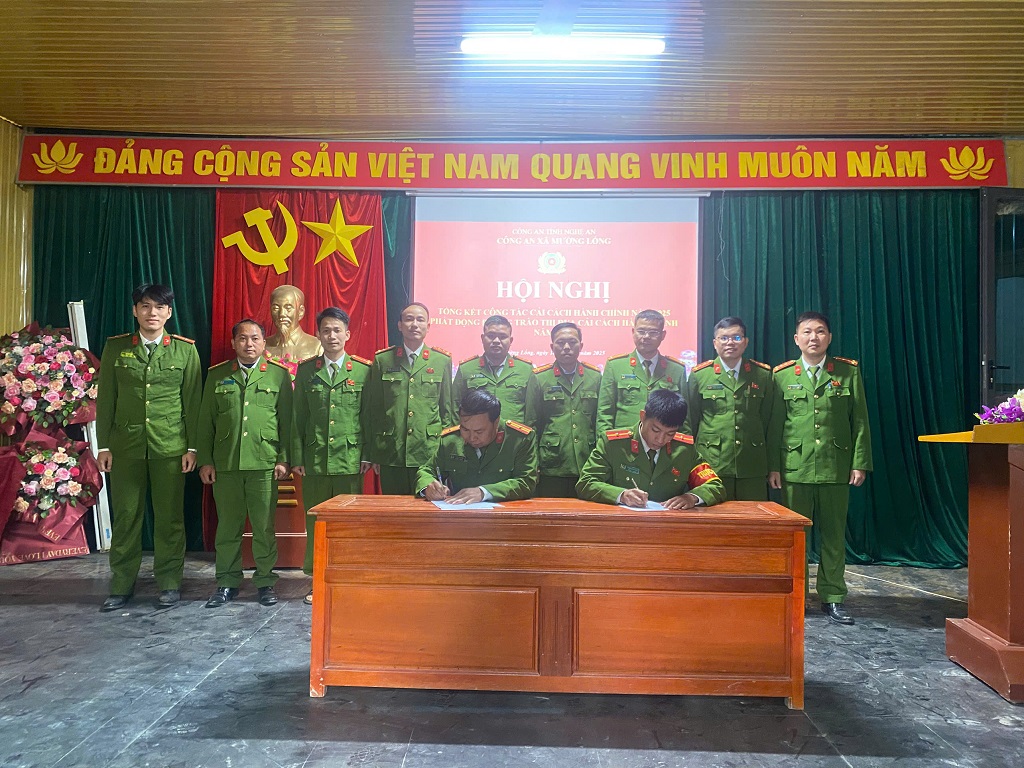 Công an xã Mường Lống tổng kết cải cách hành chính năm 2025 và phát động phong trào thi đua cải cách hành chính năm 2026