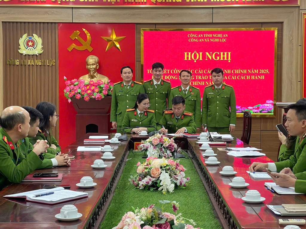 Công an xã Nghi Lộc phát động phong trào thi đua cải cách hành chính năm 2026