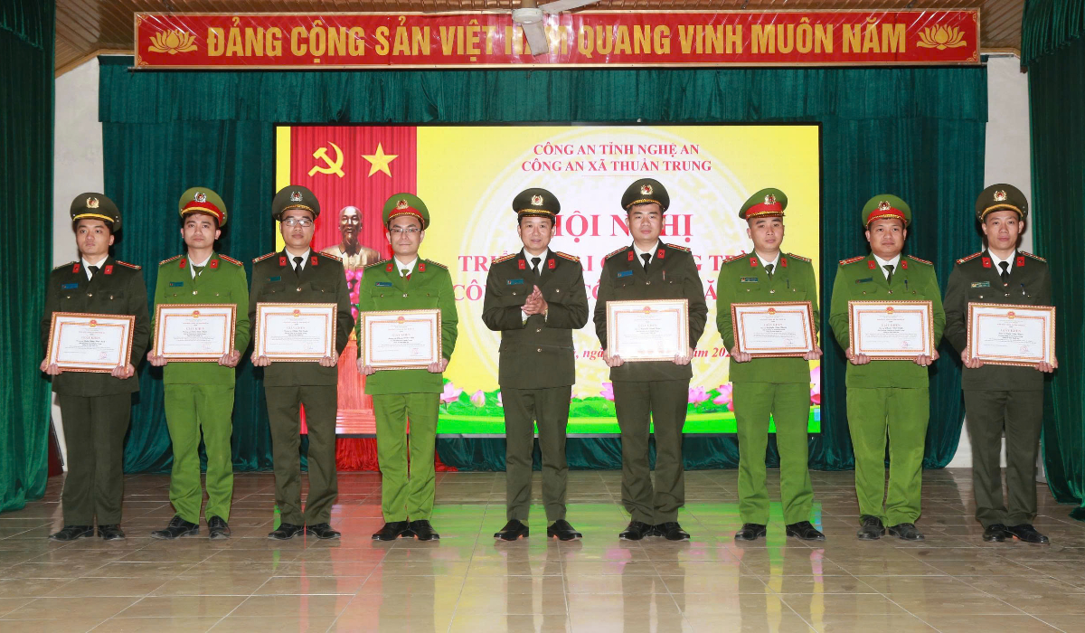 Công an xã Thuần Trung triển khai chương trình công tác công an năm 2026
