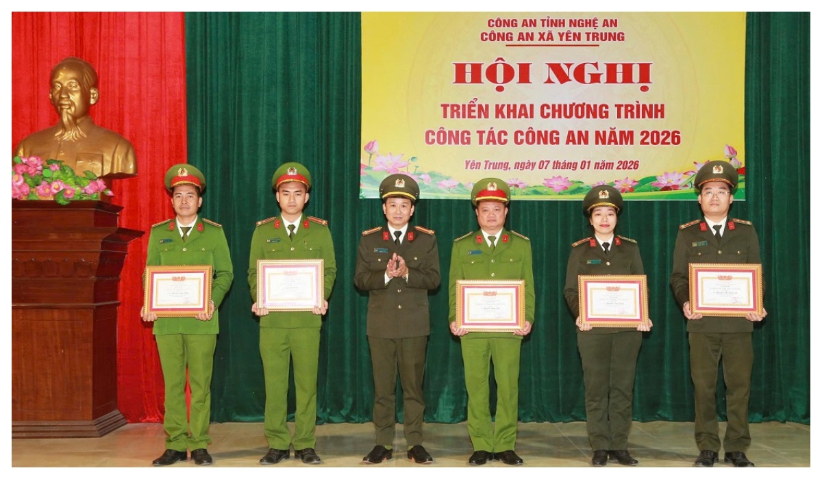 Công an xã Yên Trung triển khai chương trình công tác năm 2026
