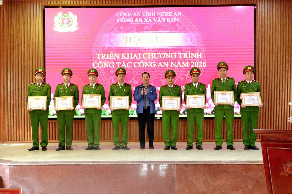 Công an xã Văn Kiều triển khai chương trình công tác năm 2026