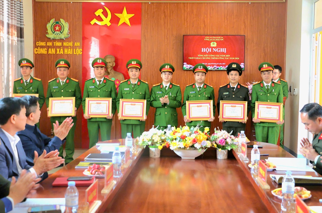 Công an xã Hải Lộc triển khai chương trình công tác năm 2026