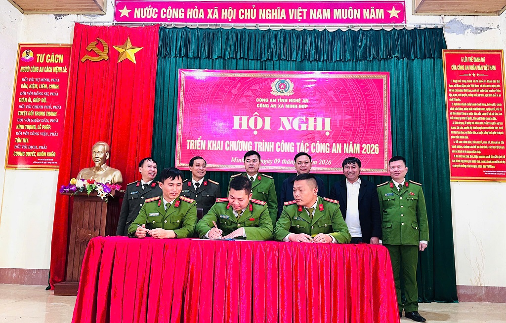 Công an xã Minh Hợp triển khai công tác năm 2026