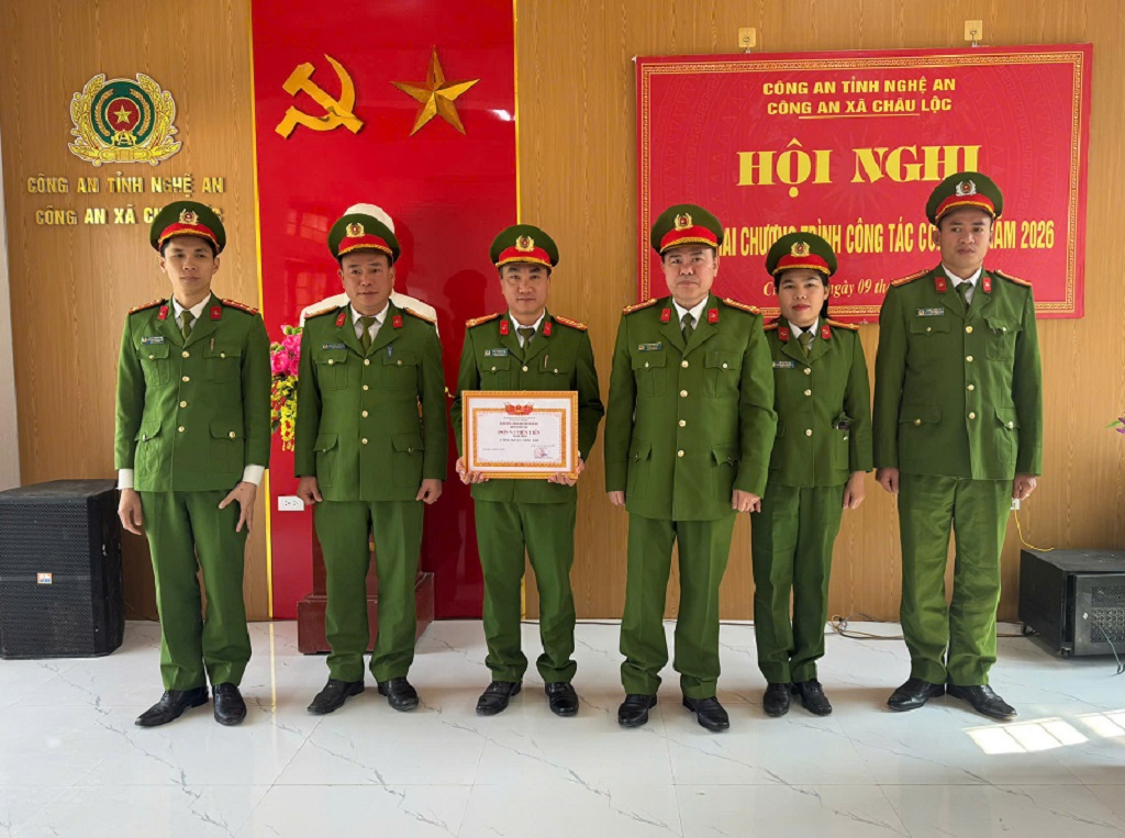 Công an xã Châu Lộc triển khai công tác năm 2026