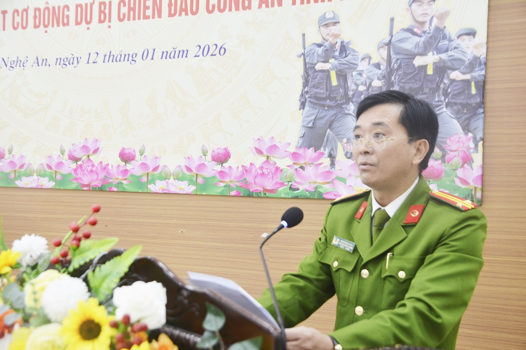 Đại diện học viên lớp tập huấn phát biểu tại buổi lễ