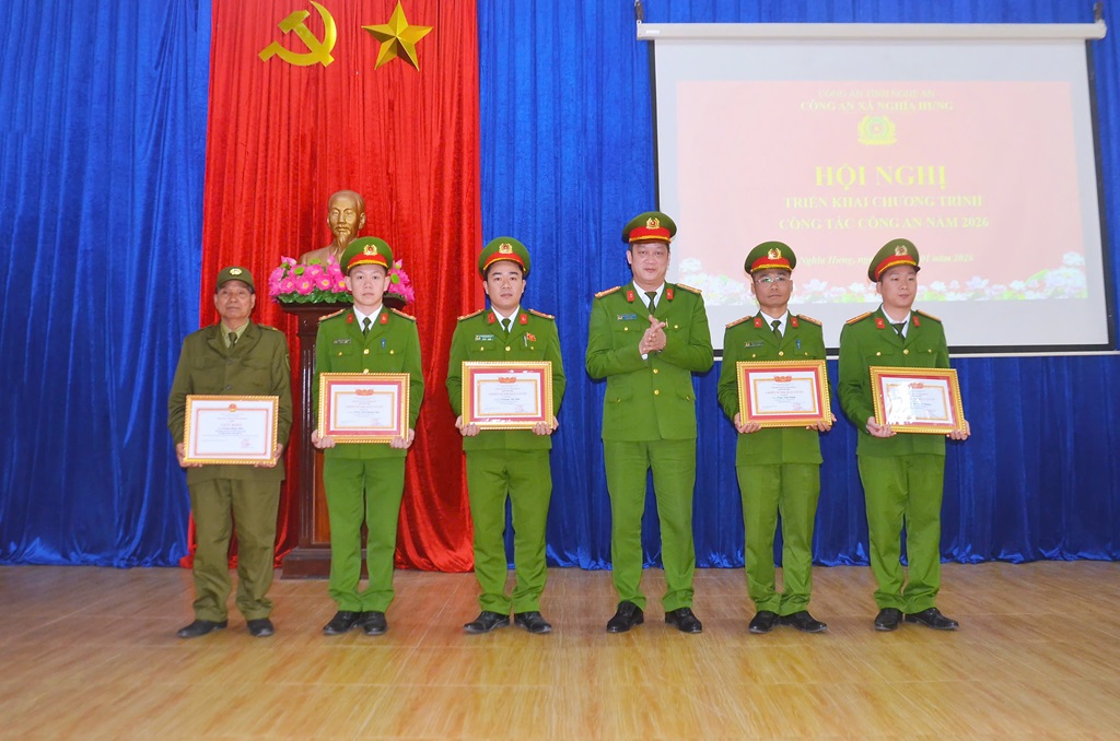 Công an xã Nghĩa Hưng triển khai công tác năm 2026