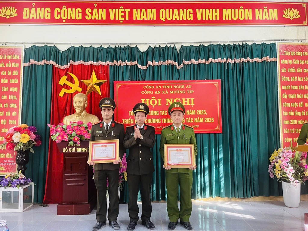 Công an xã Mường Típ tổ chức Hội nghị triển khai chương trình công tác công an năm 2026