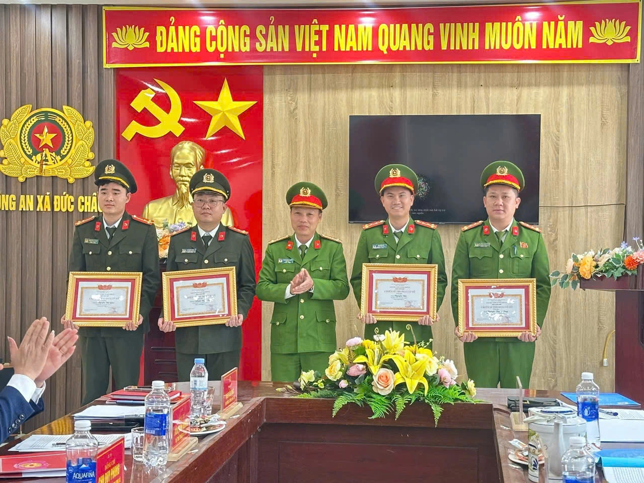 Công an xã Đức Châu triển khai chương trình công tác Công an năm 2026
