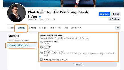 Kiểm tra tính minh bạch của trang facebook