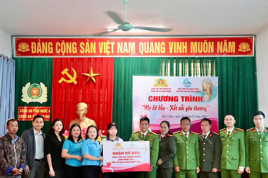 Công an xã Bạch Ngọc tổ chức Lễ ký kết chương trình 