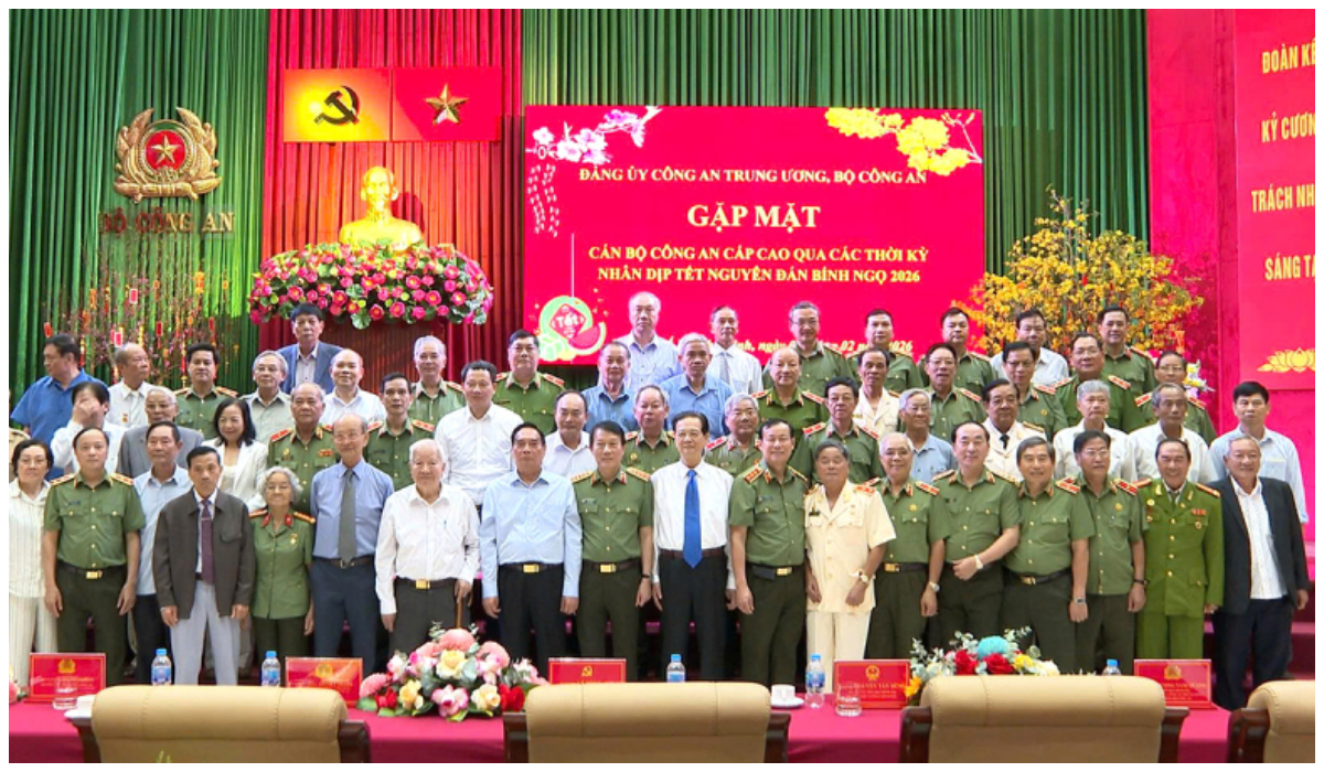 Đảng ủy Công an Trung ương, Bộ Công an gặp mặt cán bộ Công an cấp cao qua các thời kỳ nhân dịp Tết Nguyên đán 2026
