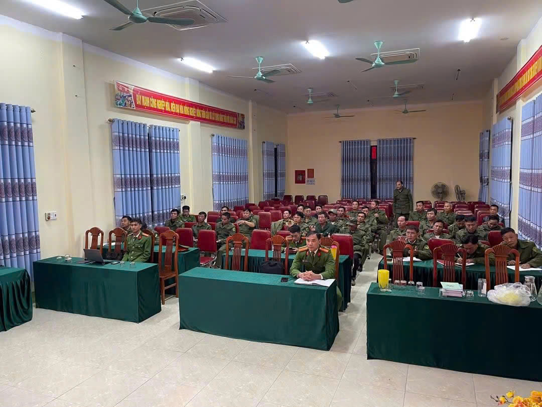 Công an xã Hạnh Lâm tập huấn, hướng dẫn nghiệp vụ cho lực lượng ANTT ở cơ sở
