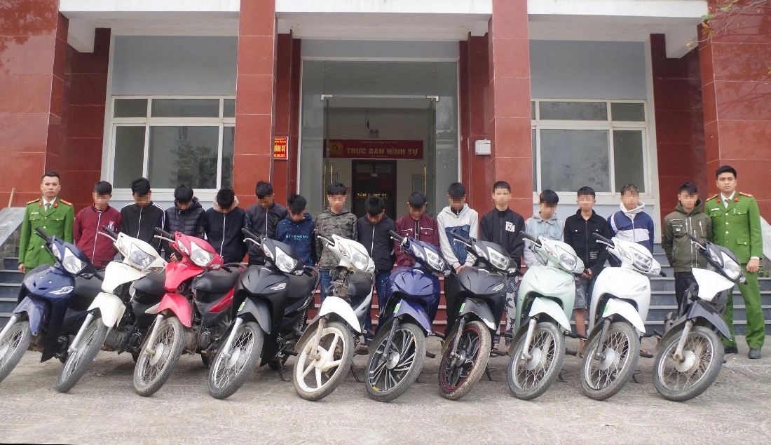Số đối tượng bị bắt giữ cùng tang vật 