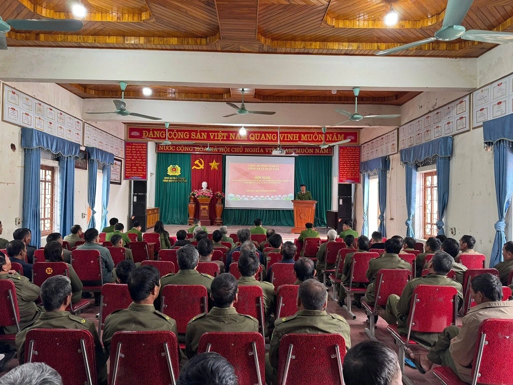 Công an xã Xuân Lâm tổ chức Hội nghị tổng kết công tác bảo đảm ANTT năm 2025, triển khai nhiệm vụ năm 2026
