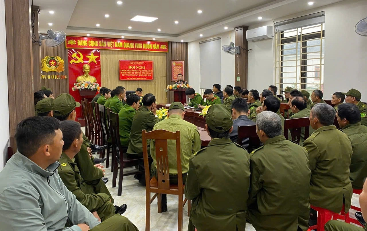 Công an xã Đức Châu bảo đảm an ninh trật tự trước, trong và sau Tết Nguyên đán