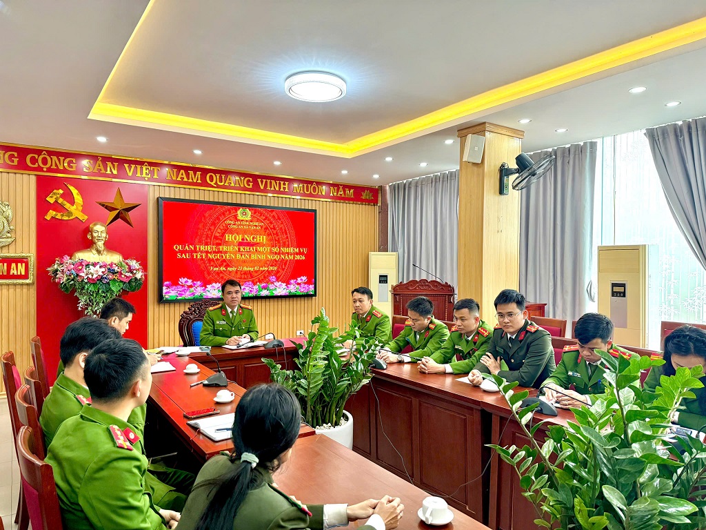 Công an xã Vạn An quán triệt, triển khai nhiệm vụ từ những ngày đầu Xuân