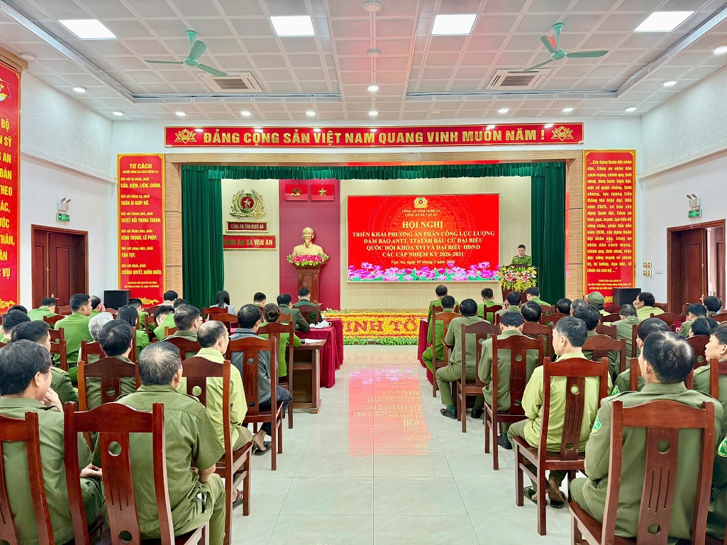 Công an xã Vạn An: Triển khai phương án phân công lực lượng bảo đảm ANTT phục vụ bầu cử