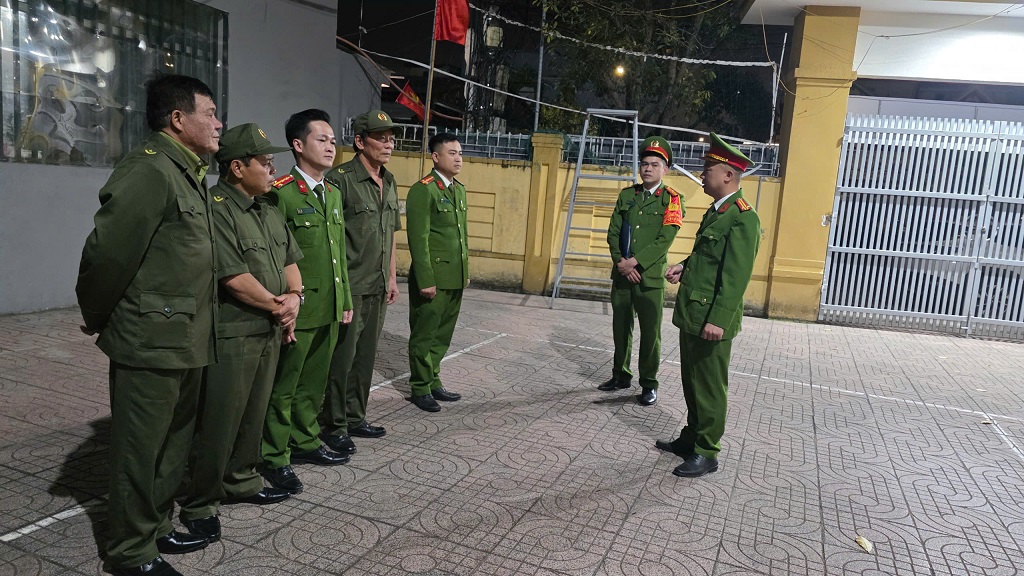 Công an phường Vinh Phú bảo đảm an ninh, trật tự phục vụ bầu cử