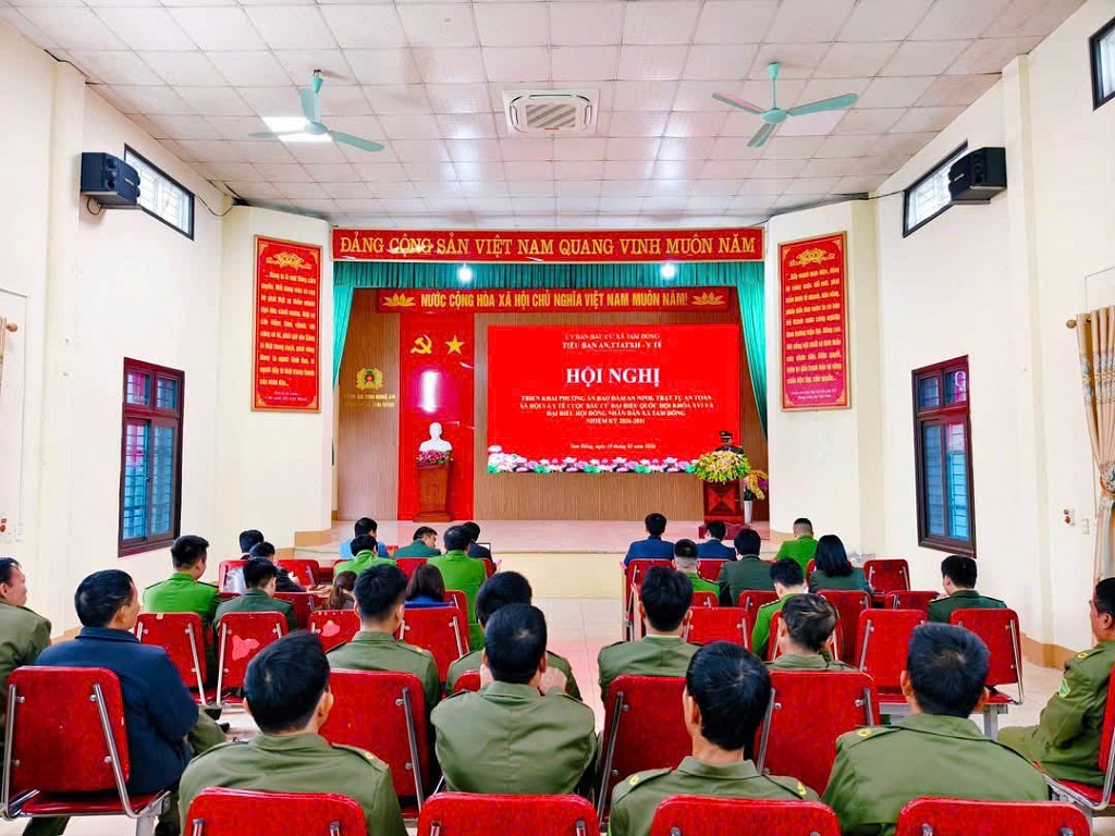 Công an xã Tam Đồng triển khai phương án bảo đảm ANTT phục vụ bầu cử