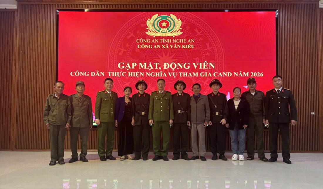 Công an xã Văn Kiều gặp mặt, động viên thanh niên lên đường thực hiện nghĩa vụ Công an nhân dân năm 2026
