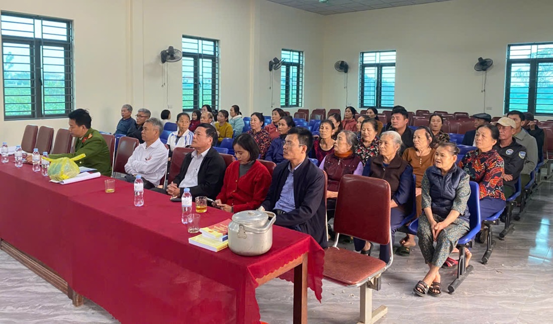 Công an xã Trung Lộc tổ chức diễn đàn Công an lắng nghe ý kiến nhân dân
