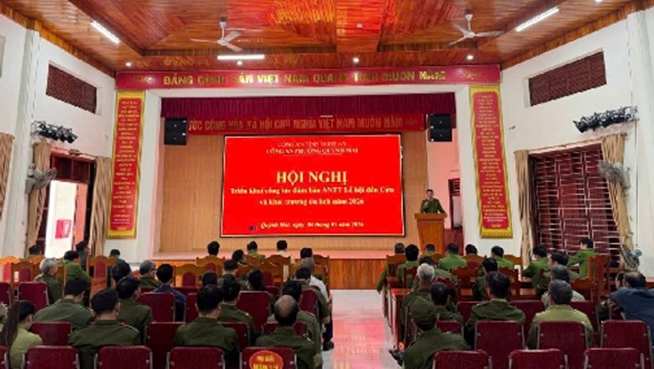 Công an phường Quỳnh Mai triển khai kế hoạch bảo đảm ANTT Lễ hội Đền Cờn và khai trương du lịch năm 2026